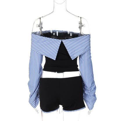 Colorblock Damen-Trenchcoat mit Stehkragen und langen Ärmeln – Vintage-Chic mit Patchwork-Design und Reißverschluss.