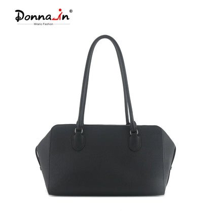Top-Handle-Tasche aus Oberleder | Große Kapazität, Arbeitsbegleiter
