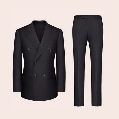 Schmal geschnittener Herrenanzug-Blazer mit grauen Streifen und 2-Knopf-Einreiher – ideal für Partys und Hochzeiten, Größe 48