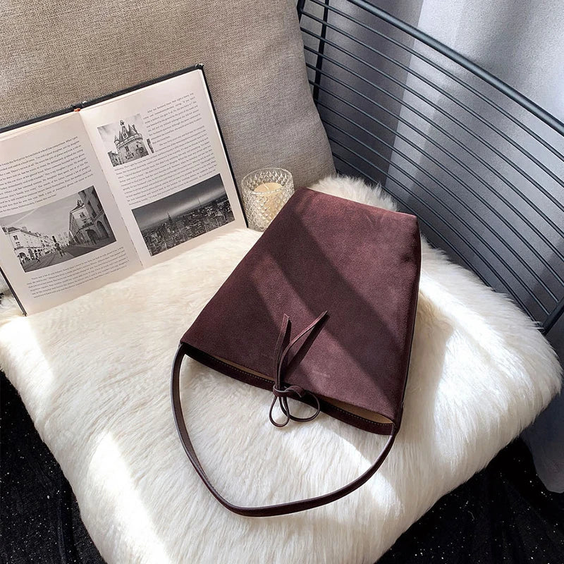 Top Layer Suede Bucket Tote | Große Tasche Aus Kuhleder