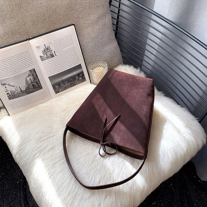 Top Layer Suede Bucket Tote | Große Tasche Aus Kuhleder