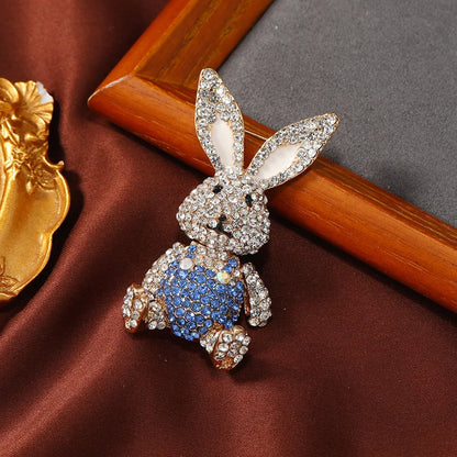 Brosche Hase Kristall Strass Luxus Kleidung Mantel Glänzend Damen
