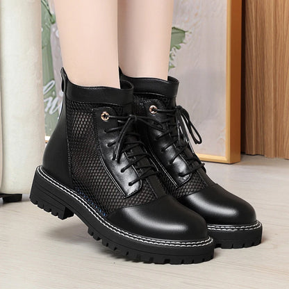Damen Schnürstiefel Britisch Stil Coole 41-42