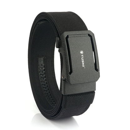 Herren-Taktischer Gürtel aus Nylon mit Automatischer Schnalle, 4,3 cm Breit, 120 cm Länge