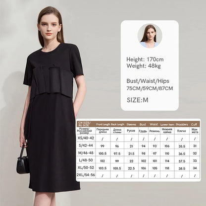 Elegantes Damen Sommerkleid Aus Viskose Strick Mit Lockerer Passform