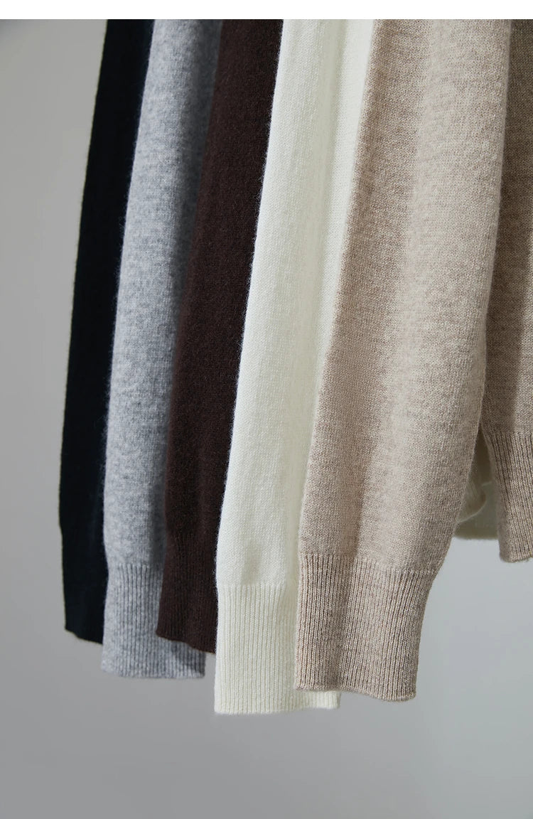 Damenpullover aus Strick, Saum und Strickbund, mehrere Farbtöne