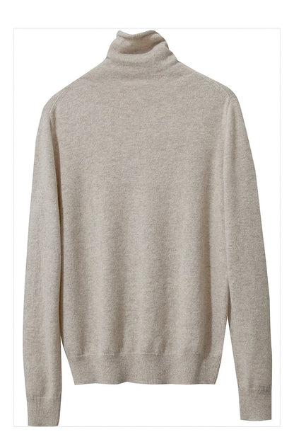 Damen-Rollkragenpullover Wolle-Kaschmir warm elegant Herbst-Winter