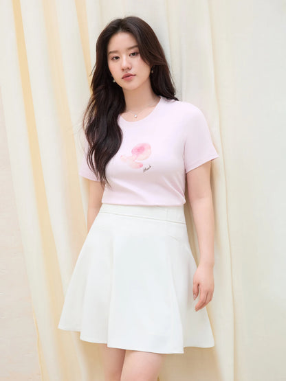 Gestreifte Damen-Bluse mit langen Ärmeln und Wickeldesign – Slim-Fit Baumwollhemd mit Polokragen