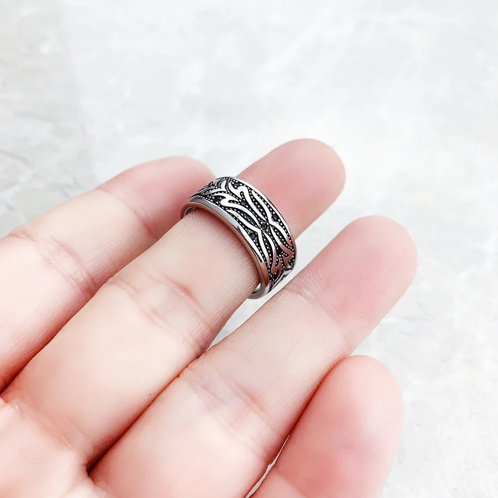 Damen-Ring Tigermuster schwarz rebellisch aus Sterlingsilber