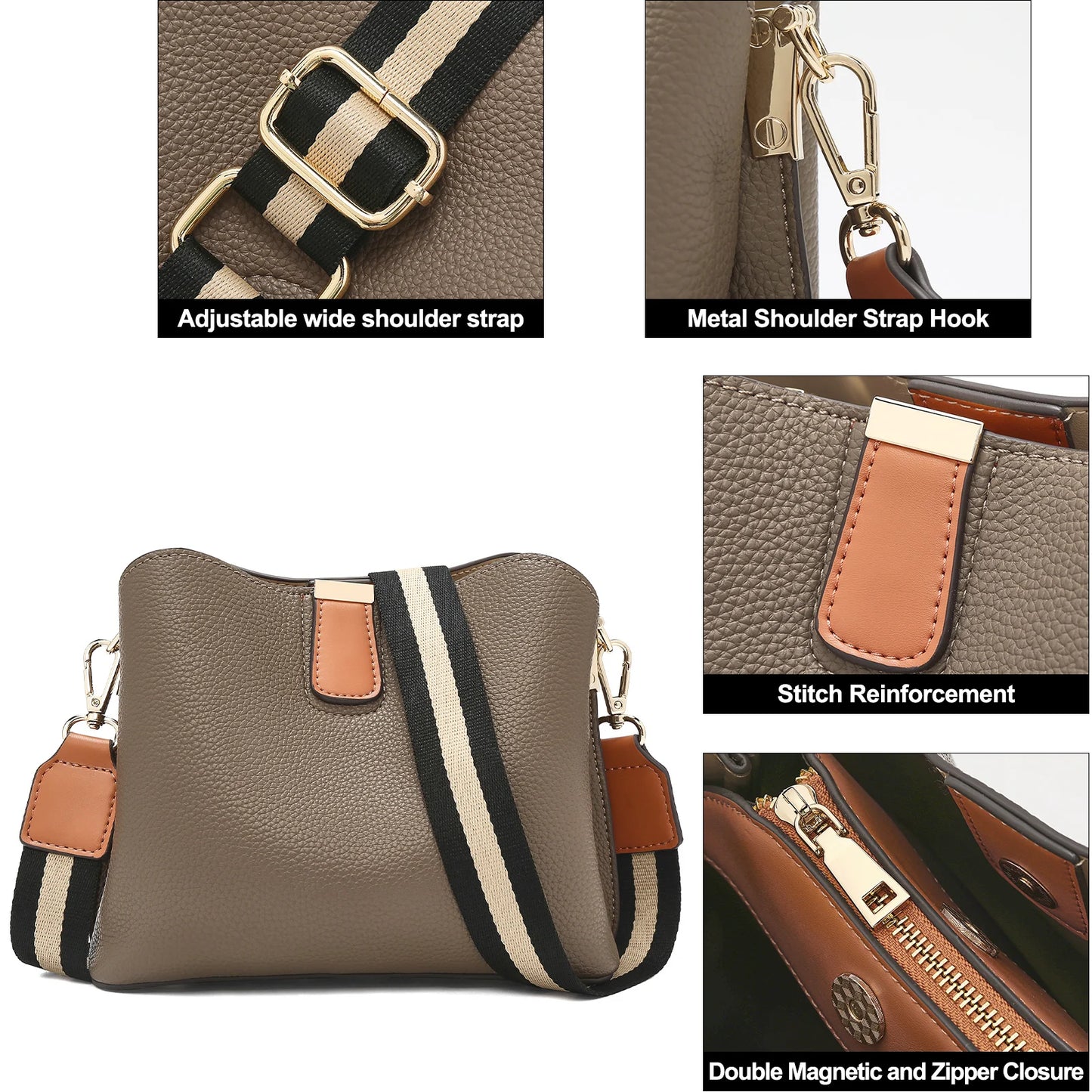 Damen Schulter Tasche im Retro Look