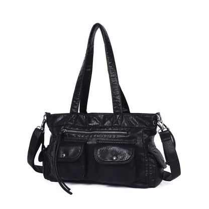 Damen-Schultertasche Mit Mehrfachtaschen Und Handyfach Im Vintage-Stil Alltagsbegleiter