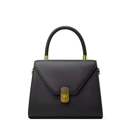 Spaltleder Damen-Handtasche | Unifarbenes Alltagsmodell