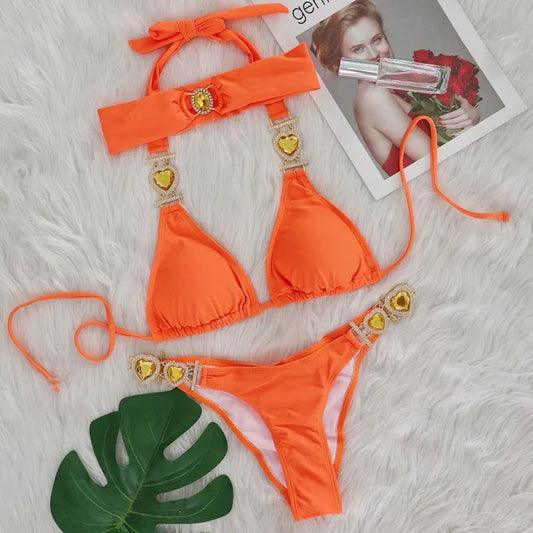Sexy Bikini-Set mit Push-up und Rock – Perfekt für Strand und Pool