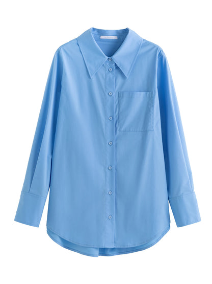 Damen-Bluse mit Peter-Pan-Kragen und Patchwork-Design in Schwarz und Rosa – Kurzarm-Oberteil aus Acetat.