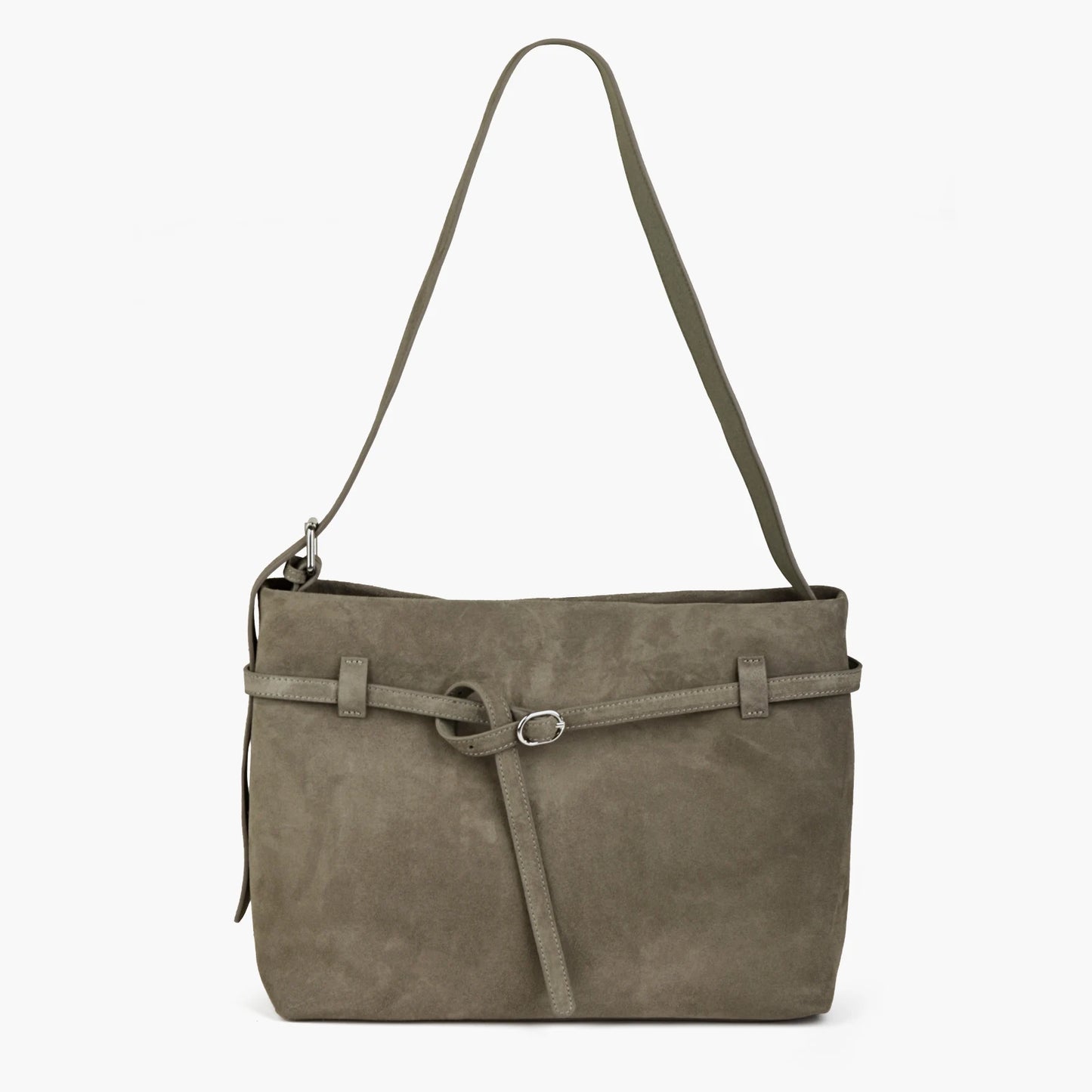 Tote-Tasche aus Echt Wildleder | Kaffee-Braun, Viel Platz