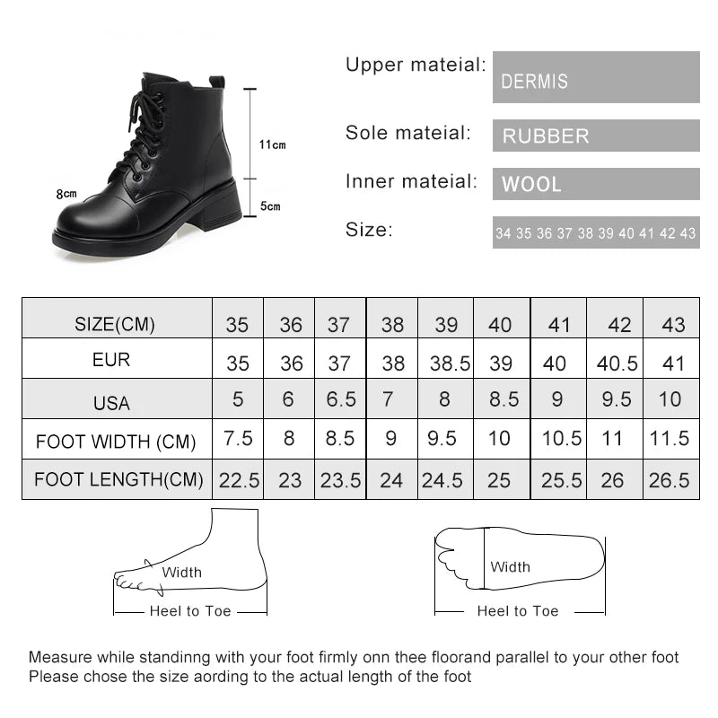 AIYUQI Women Marton Boots Winter 2025 New Genuine Leather Large Size Women Snow Boots Anti-Slip Women Motorcycle Boots