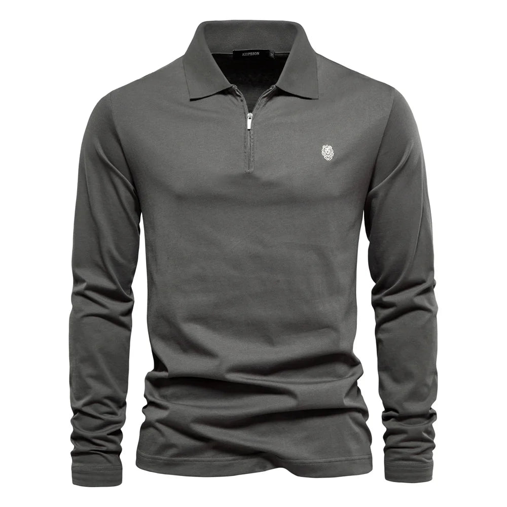 Premium Herren Polohemd Aus Baumwolle Angenehm Warmhalt