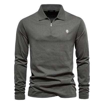 Premium Herren Polohemd Aus Baumwolle Angenehm Warmhalt