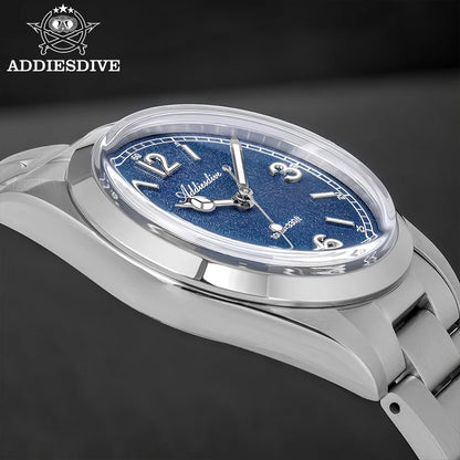 Herren-Quarzuhr 36 mm mit Bubble-Glas in Sommerfarben