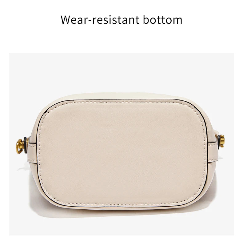 Damen-Handtasche aus PU-Leder Bucket-Form mit Pailletten-Detail und praktischer Innenaufteilung