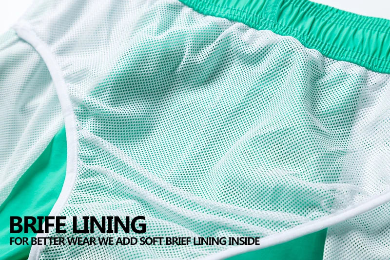 Schnelltrocknende Herren-Shorts mit atmungsaktivem Mesh-Futter und Taschen – ideal für Sport und Freizeit