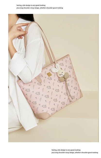 Damen Schultertasche Aus PU-Leder Mit Großer Kapazität Und Alltagslook