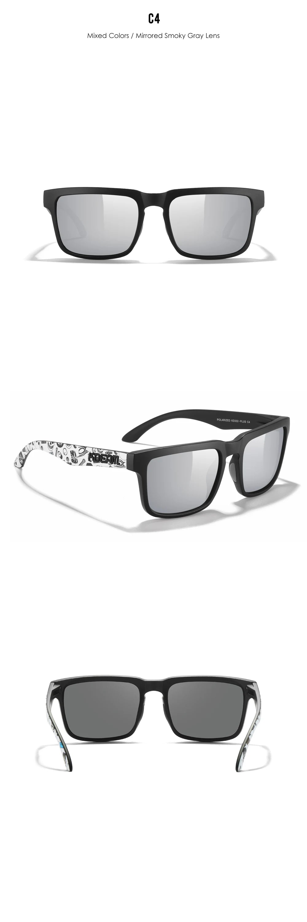 Sonnenbrille übergroß quadratisch polarisiert 64mm Angeln Herren