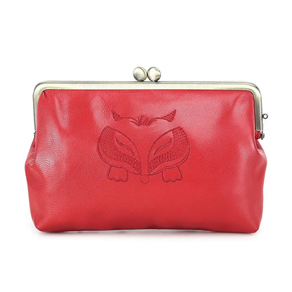 Damen Echtleder Geldbörse Fuchs Design bunt Luxus Designer Reise Geschenk