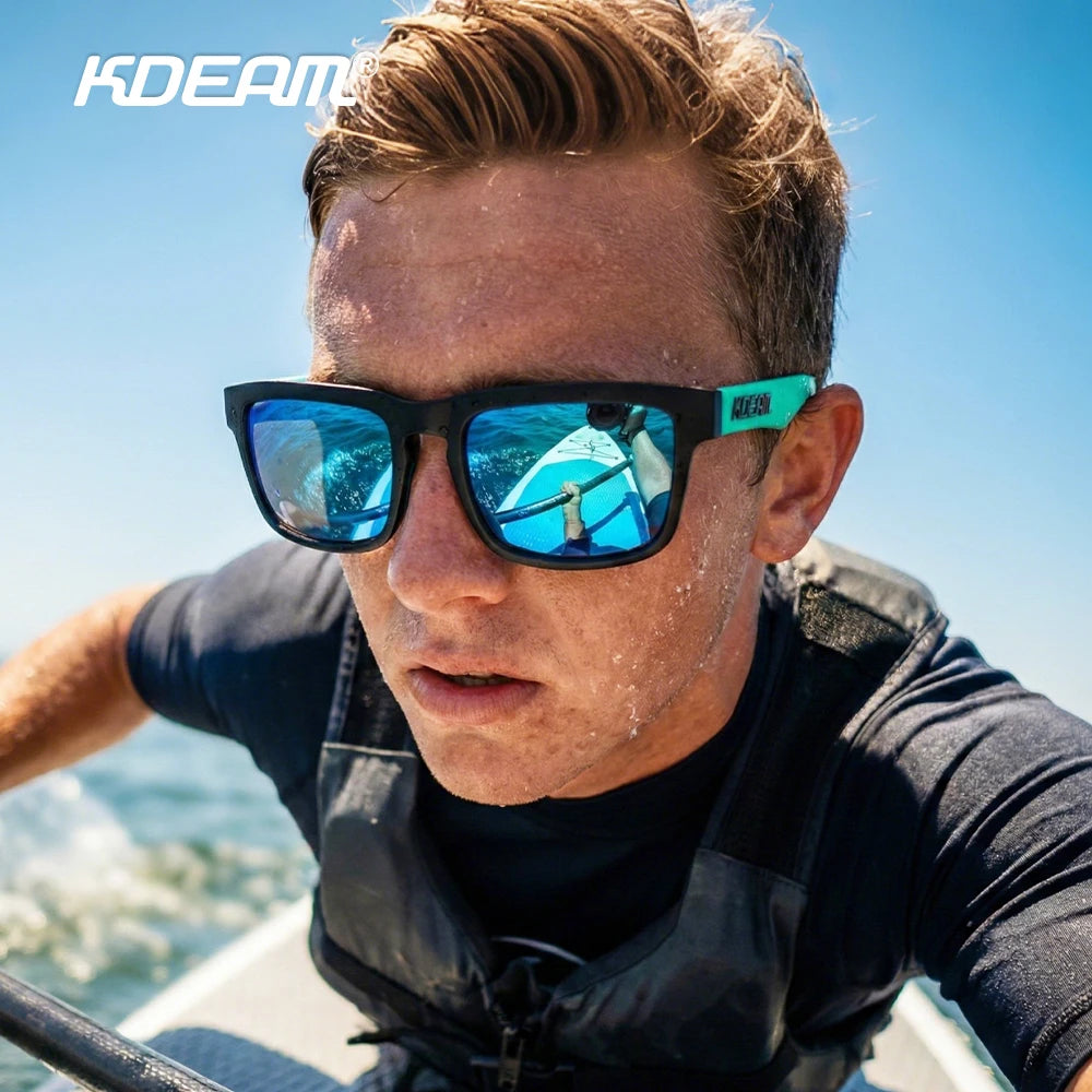 Sonnenbrille polarisiert bunt Outdoor Wandern Reißverschlussetui Unisex