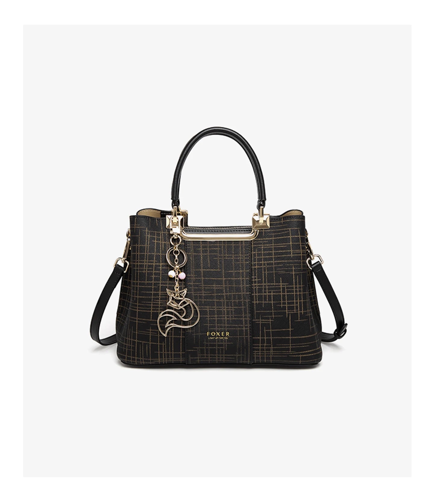 Damen Handtasche aus Split-Leder Schultertasche im Luxus Saffiano Design