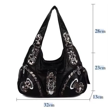 Damen-Schultertasche Mit Buntem Muster Und Vielseitigem Alltagsbegleiter Für Alltag Und Freizeit