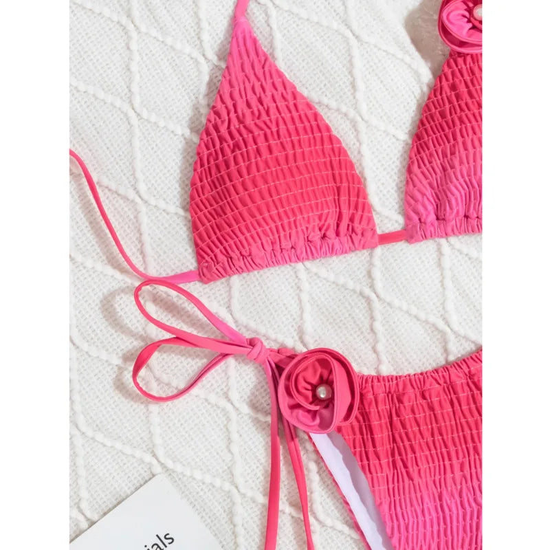 Sexy Bikini-Set mit Push-up-Effekt und brasilianischem Schnitt – ideal für Strand und Pool