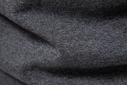 2023 neuer Herbst Baumwoll pullover für Männer o Hals Patchwork Ärmel Pullover Männer einfarbig warme Winter Herren Pullover