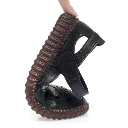 AIYUQI 2025 neue frauen sandalen Flache sohlen nicht-slip hohl frauen schuhe Sommer große-größe weibliche sandalen