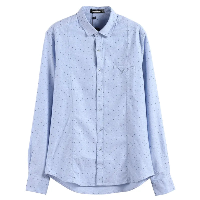 Herren Langarm Hohe qualität Designer Shirt Front Patch Brust Tasche Schlanke Taste-down Kragen Dicke Arbeit Shirts männer Kleidung
