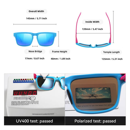 Sonnenbrille polarisiert TR90 Reißverschlussetui Unisex frische Farben