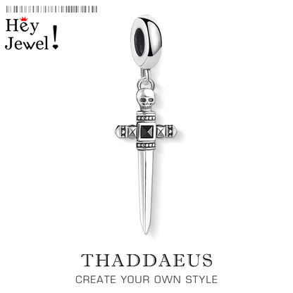 Damen-Charm-Anhänger Schwert Brave Rebels Europa aus Sterlingsilber