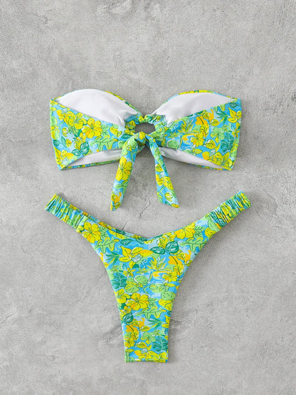Weißer Push-Up-Bikini im brasilianischen Stil – verführerisches Bade-Set für den Strand und Pool