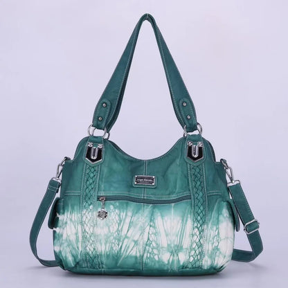 Damen-Schultertasche Aus PU-Leder Mit Reißverschluss Und Innenfächern Großes Stauraumvolumen