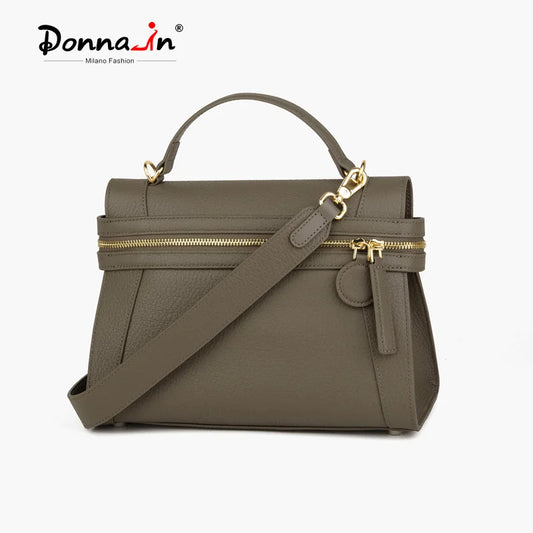 Natur-Lammleder Schultertasche | Abnehmbarer Riemen