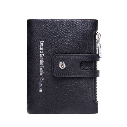 Damen Echtleder Geldbörse Bifold Vintage Kartenhalter Münzfach Geldclip