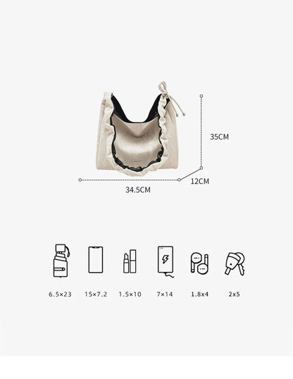 Damen Schultertasche aus Synthetischem Leder Casual Tote Große Kapazität