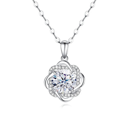 Damen-Moissanit-Ohrringe mit Zertifikat, 2 Karat Rosegold, Davidstern-Design, Luxusschmuck