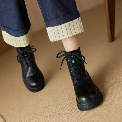 AIYUQI Women's Ankle Boots 2025 New Anti-slip Desert Short Boots Women Winter Platform British Style Women's Booties