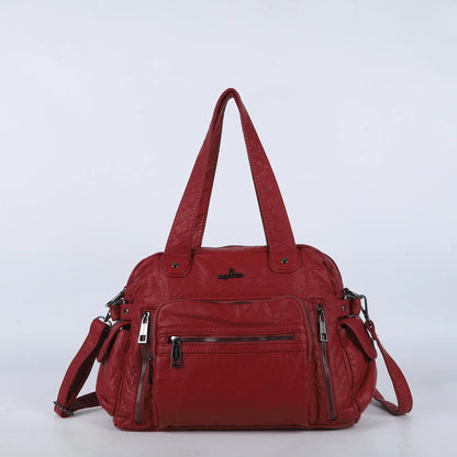 Damen-Satchel-Tasche Leopardenmuster, Top-Handle Innenfach mit Reißverschluss und viel Stauraum
