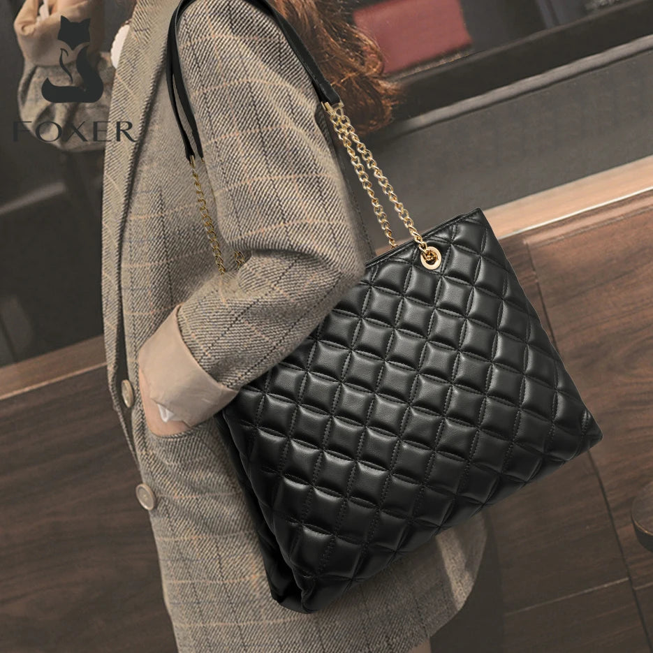 Damen Schultertasche aus PU-Leder Großes Fassungsvermögen Luxus Design