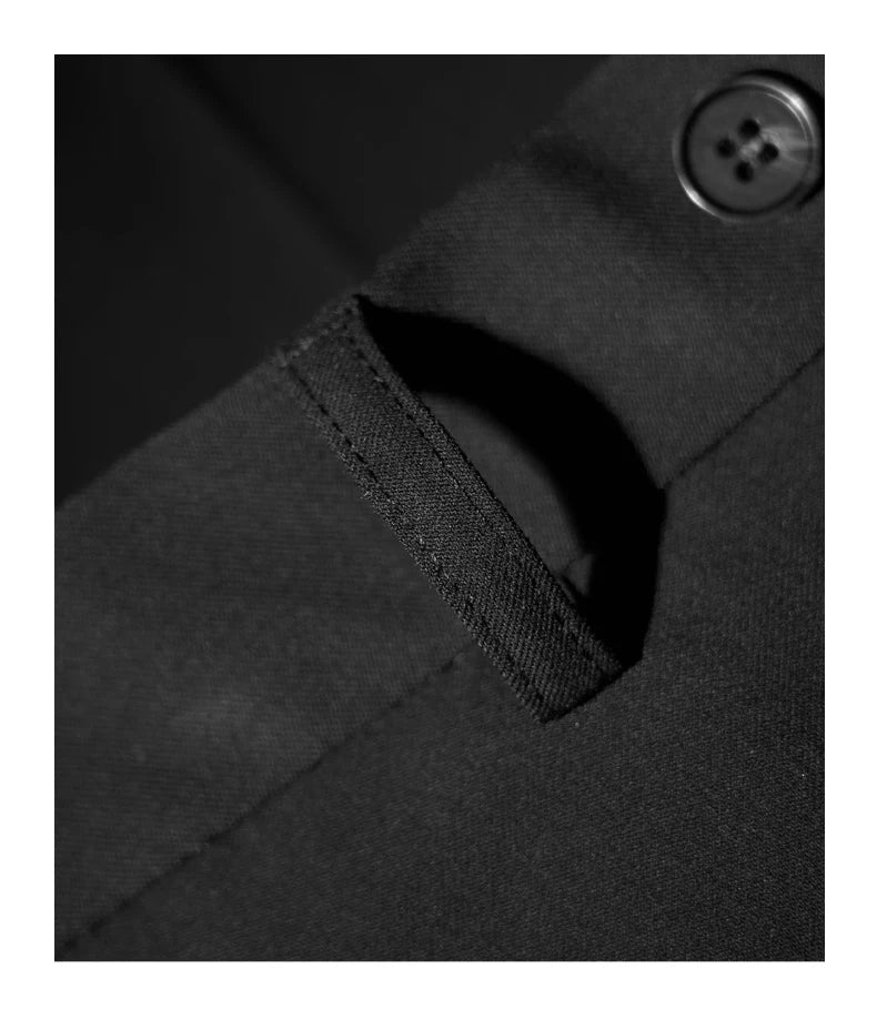Lange Herren-Anzughose aus 50% Wolle, Slim Fit, tiefblau – ideal für Hochzeit, Büro und Alltag im Herbst und Frühling.