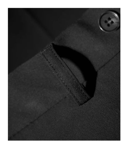 Lange Herren-Anzughose aus 50% Wolle, Slim Fit, tiefblau – ideal für Hochzeit, Büro und Alltag im Herbst und Frühling.
