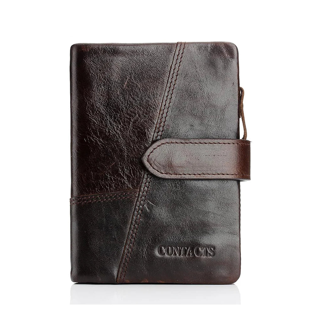 Herren Echtleder Lange Geldbörse Vintage Premium Kartenhalter Geldclip Luxus Reise