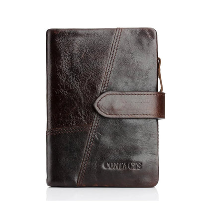 Herren Echtleder Lange Geldbörse Vintage Premium Kartenhalter Geldclip Luxus Reise